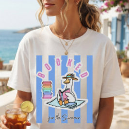 夏の本の愛好家のためのアヒルの読書の本 Tシャツ