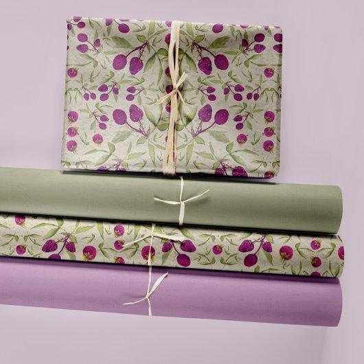 夏の果実の水の色のデコページ ラッピングペーパーシート