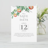 夏の果樹園の日付を保存 招待状 (スタンド正面)