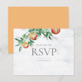 夏の果樹園は豊かな果物だ 出欠カード (正面/裏面)