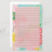 夏の果物が並んだ 便箋 (正面/裏面)