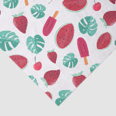 夏の果物とパーム葉 薄葉紙 (詳細)
