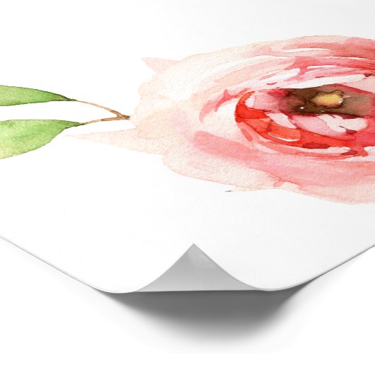 夏の果物と緑の赤ちゃんシャワー歓迎サイン ポスター (角)