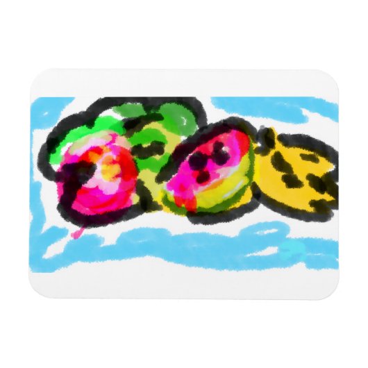 夏の果物の喜び マグネット (横)