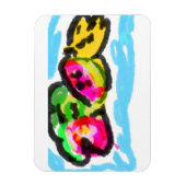 夏の果物の喜び マグネット (縦)