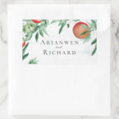 夏の果物の封筒シール 長方形シール (バッグ)