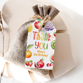 夏の果物の誕生日ありがとう ギフトタグ