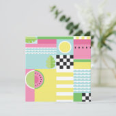 夏の果物デザイン、カラフルモザイク (スタンド正面)