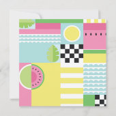 夏の果物デザイン、カラフルモザイク (裏面)