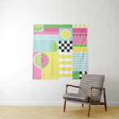 夏の果物デザイン、カラフルモザイク タペストリー (インサイチュ)