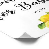 夏の果物レモンの本ベビーの看板 ポスター (角)