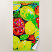 「夏の果物」かわいいアー買ト ビーチタオル (正面)