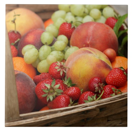 夏の果物 タイル (正面)