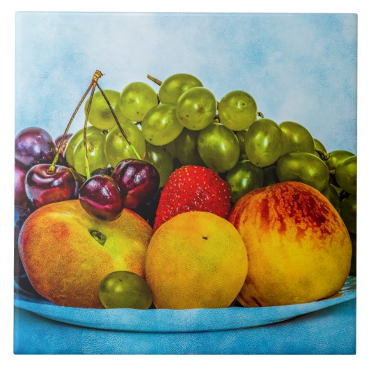 夏の果物 タイル (正面)