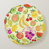 夏の果物 ラウンドクッション (裏面)