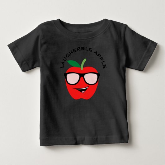 夏の果物 赤ちゃん 黒 ベビーTシャツ (正面)