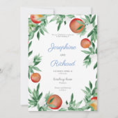 夏の果縁ど物、結婚式招待状 招待状 (正面)