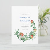 夏の果縁ど物、結婚式招待状 招待状 (スタンド正面)