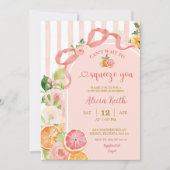 夏の柑橘フルーツベイビーシャワー招待状 招待状 (正面)