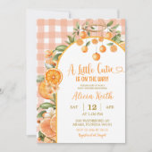 夏の柑橘フルーツベイビーシャワー招待状 招待状 (正面)