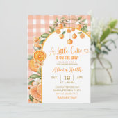 夏の柑橘フルーツベイビーシャワー招待状 招待状 (スタンド正面)