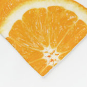 夏の柑橘類のオレンジの切れ フリースブランケット (角)