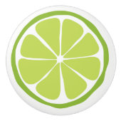 夏の柑橘類のライムの陶磁器のノブ セラミックノブ (正面)