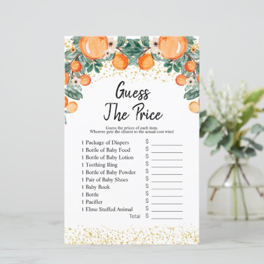 夏の柑橘類オレンジ価格ゲームを推測 (スタンド正面)