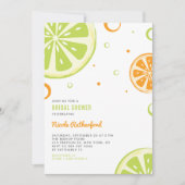 夏の柑橘類スライスブライダルシャワー招待 招待状 (正面)
