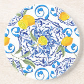 夏の柑橘類,ボホ,ボヘミア,フローラ 地中海の コースター (正面)