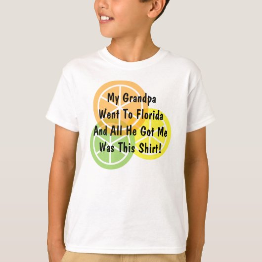 夏の柑橘類-祖父はフロリダに行きました- Tシャツ (正面)