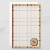 夏の格子文房具 便箋 (正面/裏面)