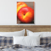 夏の桃のキャンバス キャンバスプリント (インサイチュ (寝室))