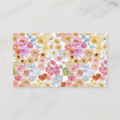 夏の桃フローラ赤ちゃんシャワーおむつラッフル エンクロージャーカード (裏面)