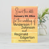 夏の桃素朴をカジュアル結婚保存 セーブザデート (スタンド正面)