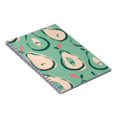 夏の梨:新鮮な果実のパターン。 ノートブック (右側)