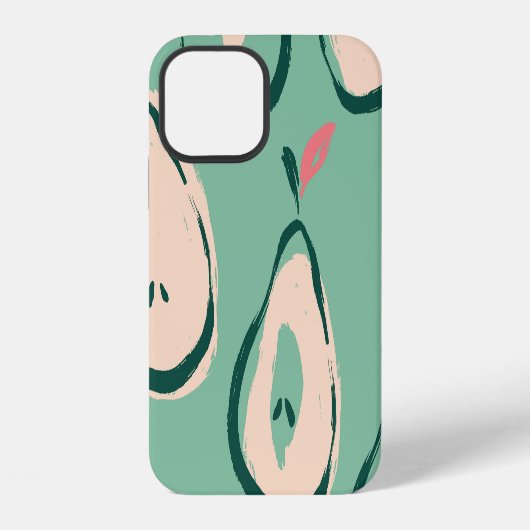 夏の梨:新鮮な果実のパターン。 iPhoneケース (裏面)