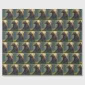 夏の森で野生の花を咲かせる ラッピングペーパー (フラット)