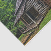 夏の森の中の木とレンガの小屋 薄葉紙 (詳細)