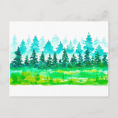 夏の森の風景。 ポストカード (正面)