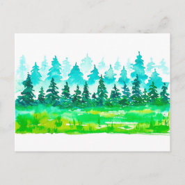 夏の森の風景。 ポストカード