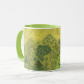 夏の森、ウール絵画ズ、木々緑と黄色 マグカップ (正面左)