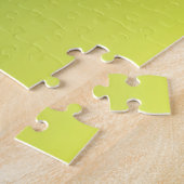 夏の森、繊細な緑のグラデーション新鮮ミニマルな ジグソーパズル (側面)