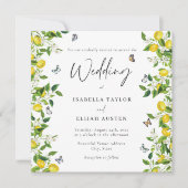 夏の植物性レモ結婚ン 招待状 (正面)