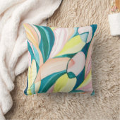 夏の植物抽象芸術絵画ズ クッション (ブランケット)