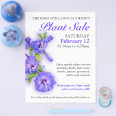 夏の植物販売 ハイビスカス アート プロモ フライヤー (シングル)