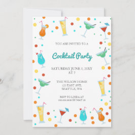 夏の楽しいドリンクパーティー 招待状