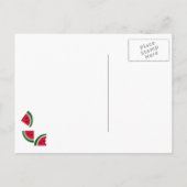 夏の楽しいピクニック インビテーションポストカード (裏面)