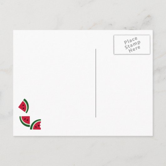 夏の楽しいピクニック インビテーションポストカード (裏面)