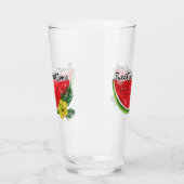 夏の楽しい時間 |ウオーターカラースイカ タンブラーグラス (左)